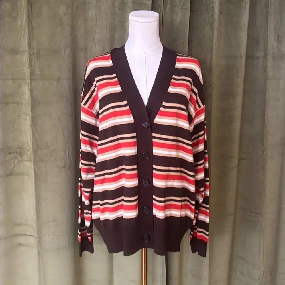 Marni Multicolor Striped Cardigan, S